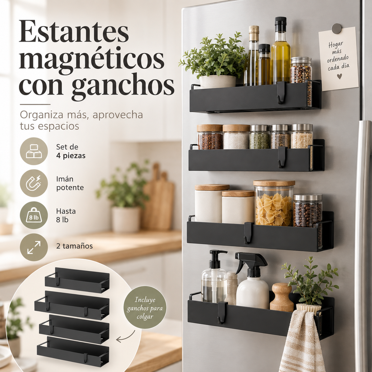 Estantes Flotantes Magnéticos